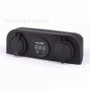 劲弘电子游艇房车大巴车载双USB充电器+电压表+点烟器插座母座帐篷式 12V