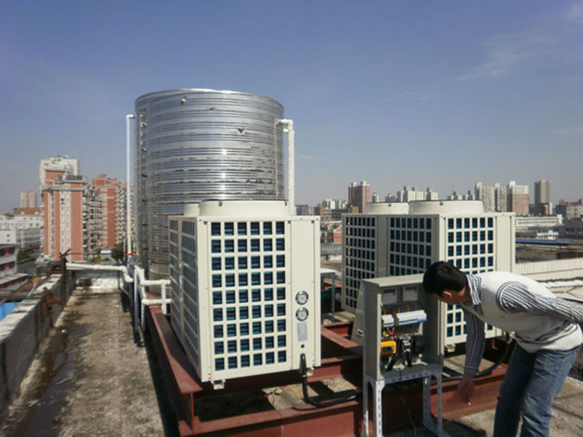 启东立达纺织厂空气源热泵热水方案