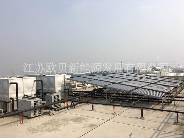 苏州优丽奇10吨太阳能结合空气能热水工程