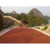 彩色防滑路面（景区绿道）、高速路防滑地坪漆、十字路防滑彩色路