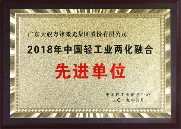 2018年中国轻工业两化融合 进单位