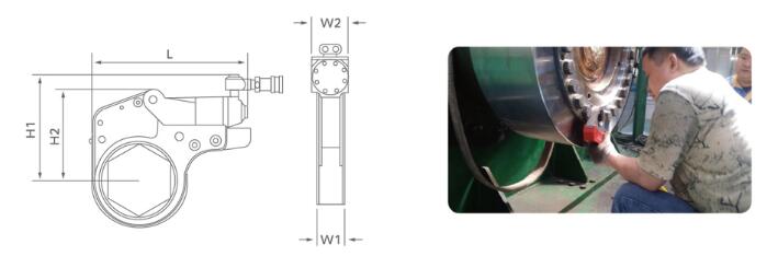 超薄中空型液压扳手