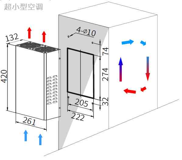 300W-CAA-外形尺寸-安装示意图