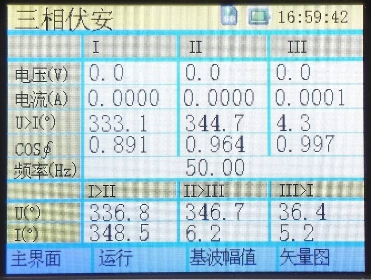 三相伏安-基波测量