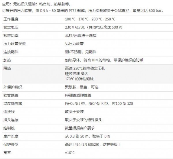 hillesheim 用于粘合剂应用系统的加热软管H 200特殊系列