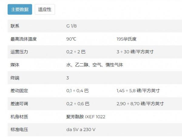 CEME 压力开关6311系列