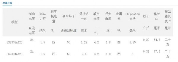 SAMSR 刹车步进电机57MM系列